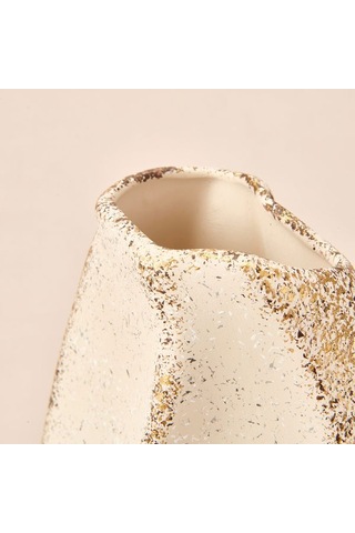 Evidea Deco Urthania Vazo - Bej / Gold - 32 Cm Bej / Altın