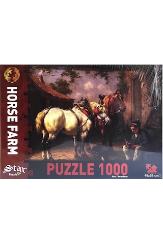 Star 1000 Parça Puzzle Horse Farm At Çiftliği Atlar