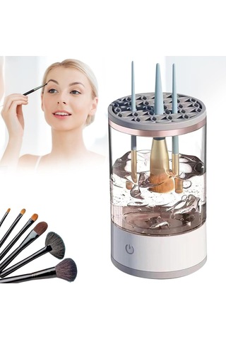 Rehomy Elektrikli Makyaj Fırça Temizleyici, Fırça Mat İle Makyaj