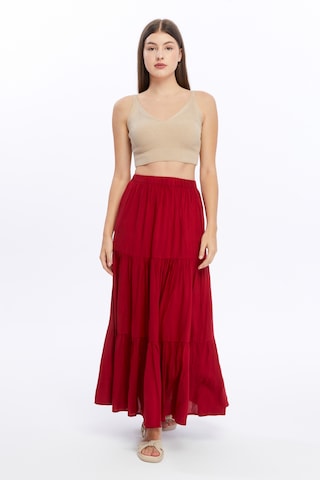 Anabel Uzun Etek Kırmızı