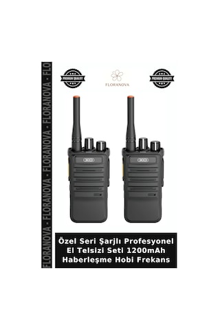 Özel Seri Şarjlı Profesyonel El Telsizi Seti 1200mah Haberleşme Hobi Frekans