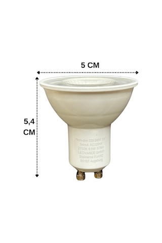 10 Adet Osram 6.9w 80w 2700k Sarı Işık Gu10 Duylu Led Spot Ampul