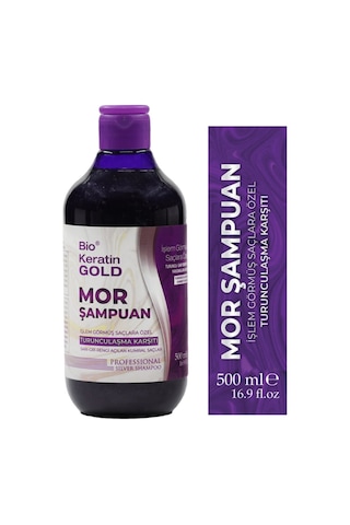 Bio Keratin Gold Turunculaşma Karşıtı Mor Şampuan 500 Ml
