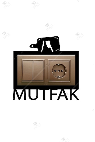 Mutfak Ahşap İkili Priz Çerçevesi Dekorasyon