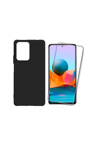 Xiaomi Mi 11t Uyumlu Kılıf Esnek Silikon Telefon Kılıfı Ve Temperli Cam Ekran Koruyucu