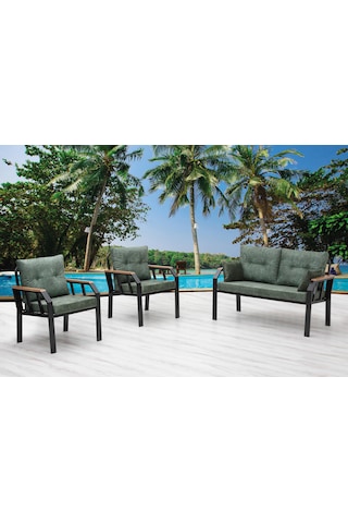 Tu Tienda Yeşil 2+1+1+masa Demonte Bahçe,balkon Takımı Yeşil