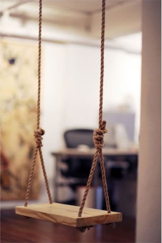 KONYALPG Dekoratif Dogal Ahşap Jut Halatlı Salıncak Büyük Boy Sal Doğal