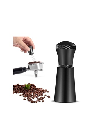 Honmex Espresso Kahve Tozu Karıştırıcı Seti: Alüminyum Kollü, 7+10 Paslanmaz Çelik İğne Ve Tabanlı Tutucu Siyah Siyah