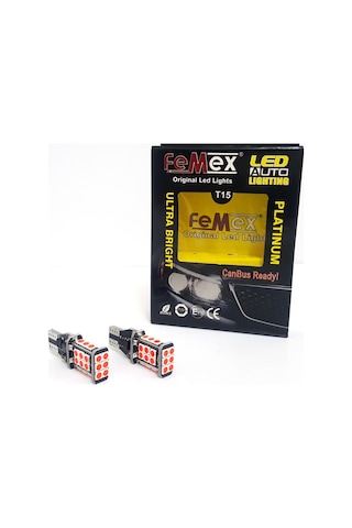 Femex Platinum T15 W16W Kırmızı Led Ampul Parlak - 3. Stop Ampulu