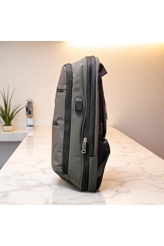 Laptop Gözlü Ve Körüklü İnce Tasarım Sırt Çantası Baggaj S24130 Gri