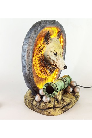 Sahi Topu Kurt Büst Dekoratif Işıklı Konik Tütsülük