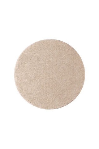 Ikea Stoense Yuvarlak Halı, Kırık Beyaz, 130 Cm, Yuvarlak