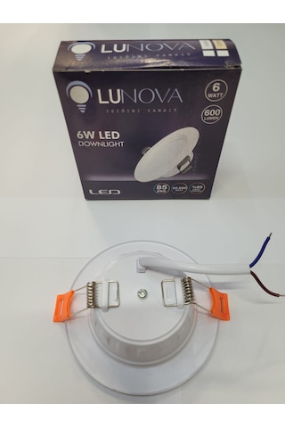 Lunova 6 Watt Beyaz Kasa Beyaz Işık Led Spot 10 Adet Beyaz - Beyaz