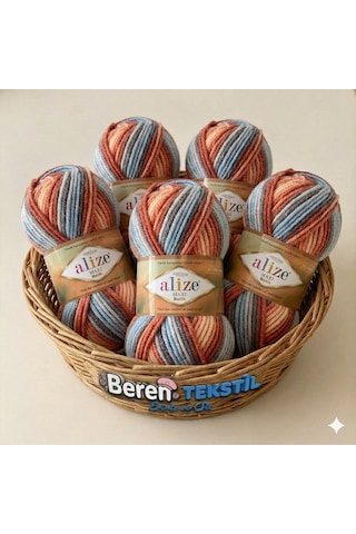 Superlana Maxi Batik 5 Li Paket 7922 Kazak Hırka Ve Atkı İçin Kalın Örgü İpliği