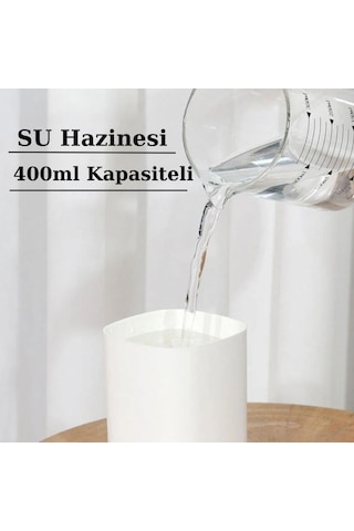 H2o Humidifier 400 Ml Ulrasonik Hava - Oda- Araç Nemlendirici Buhar Makinesi Aroma Difüzörü-1259
