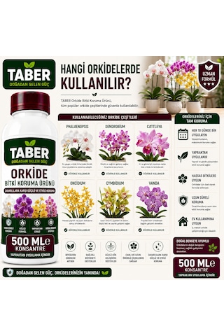 Taber Orkide Bitki Bakım Ürünü 500 Ml Konsantre Orkideler İçin Yapraktan Uygulama Diğer