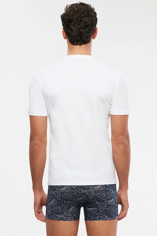 Kom Antonio V Yaka Pamuklu Erkek Tshirt - Beyaz
