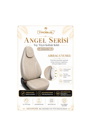 Toyota Aygo 2005-2021 Uyumlu Angel Serisi Tay Tüyü Koltuk Kılıfı Bej