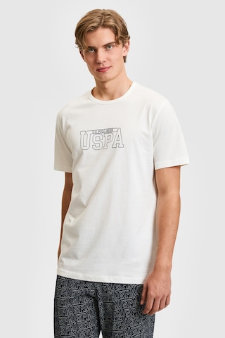 U.s. Polo Assn. Erkek Ekru Pijama Takım 50326148-vr019 Ekru