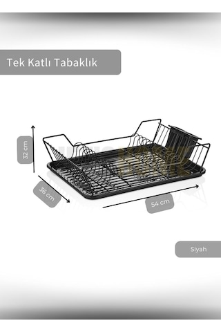 Jet's Home Tek Katlı Bulas Iklık Tezgah U Stu Tabaklık Bpa Free Bulas Ik Sepeti Siyah siyah