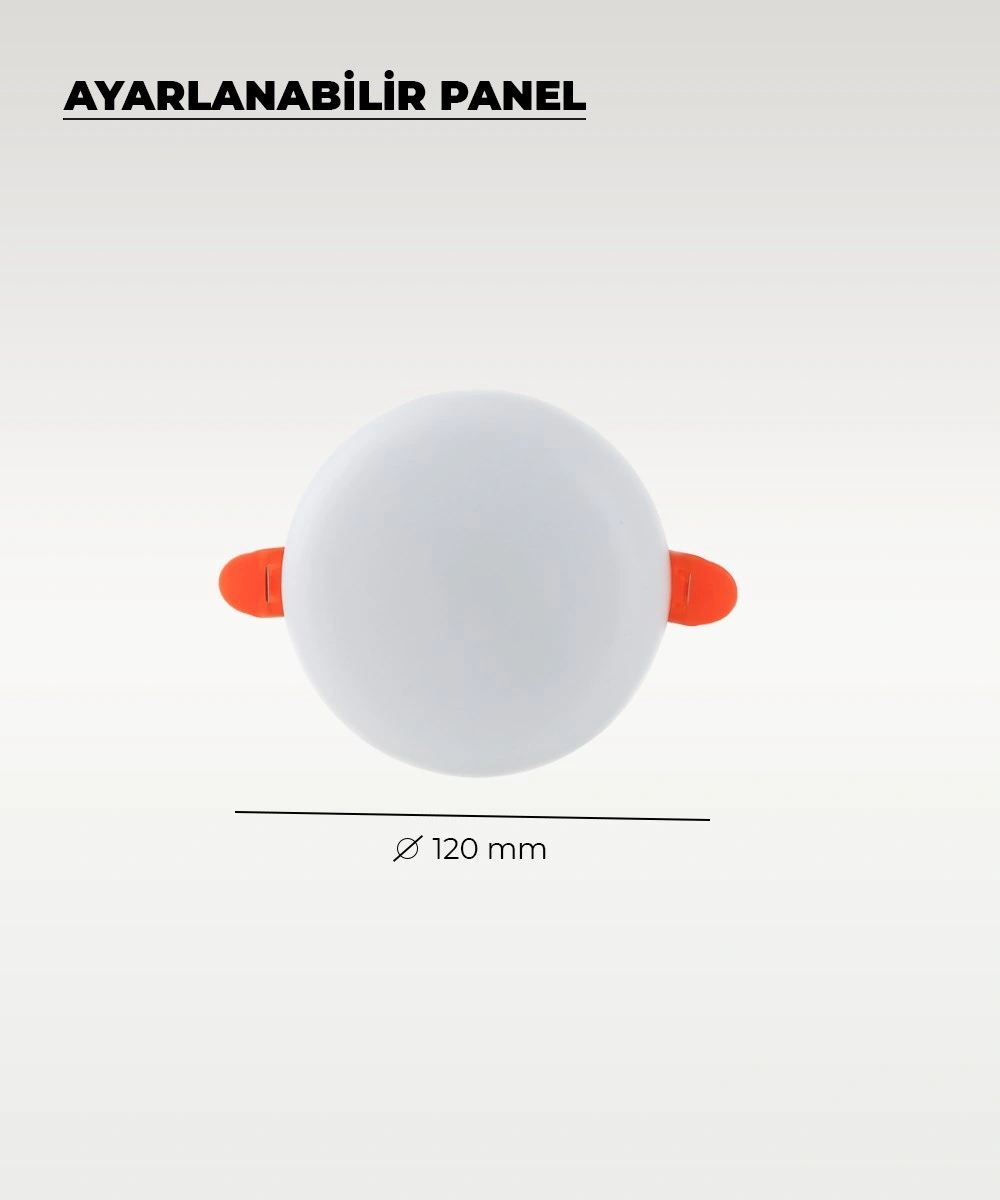 9w Sıva Altı Ayarlanabilir Led Panel Armatür Beyaz Işık - 2 Adet Beyaz