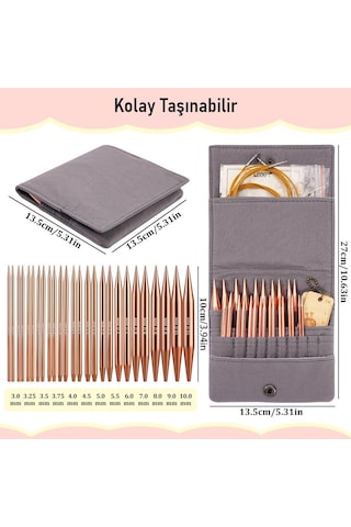 Valkyrie Örgü Şiş Seti Alüminyum, Hafif Ve Dayanıklı, Yeni Başlayanlar & Profesyoneller İçin