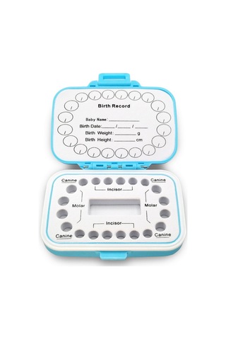 Moveevo Mavi Bebek Diş Ve Tüylerini Saklama Kutusu - Unutulmaz Anıları Koruyucu Pp+eva Materyalli Minik Hediyelik Kutu