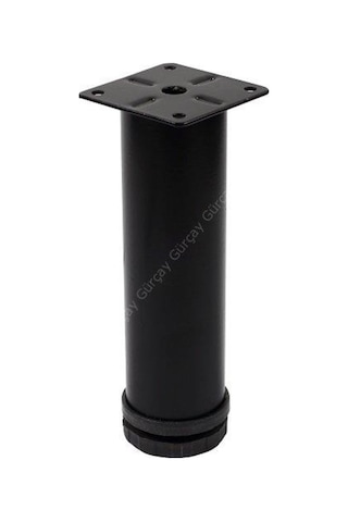 Gürçayhırdavat Metal Mobilya Ayağı Siyah Çap 42Mm - 15Cm (4 Adet)