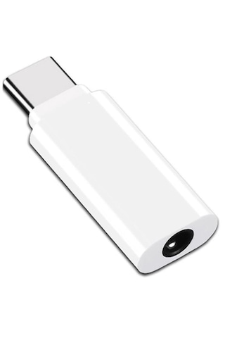 4491 Type C To 3.5mm Kulaklık Ses Çevirici Dönüştürücü Aux Adaptör Beyaz