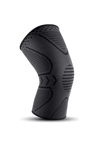 Yuntech01 Koşu Ve Bisiklet İçin Silikon Dizlik - Esnek Ve Nefes Alabilir Spor Diz Koruyucu Gri