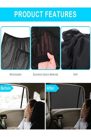 Araba Araç Oto Yan Uyumlu Cam Güneşlik Örtü Perde Kılıf Güneşliği Araba Anne Bebek Emzirme Perdesi