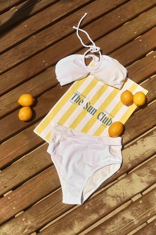 Açelyaokcu Premium Dokulu Idunn Fit Kadın Bikini Üstü Beyaz