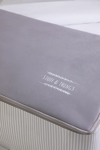 Ocean Home Textile 3'lü Mega Boy Gri Renk Stuff & Things Baza Altı Hurç Set