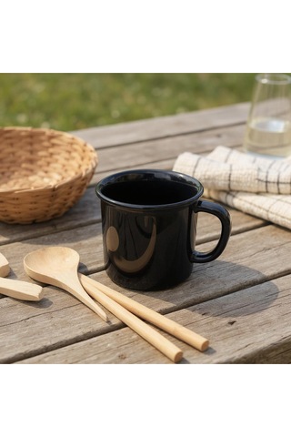 El Yapımı Seramik Kupa Organik Boya Koyu Lacivert