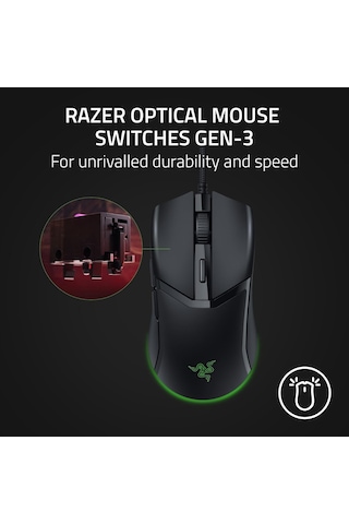Razer Cobra Kablolu Oyun Faresi: 58g Hafif Tasarım - Gen-3 Optik