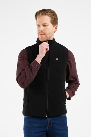 İmza Siyah Dik Yaka Fermuarlı Casual Slim Fit Kapitone Yelek 1009255103 Siyah