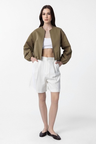 Antioch Crop Kadın Bomber Mont Haki