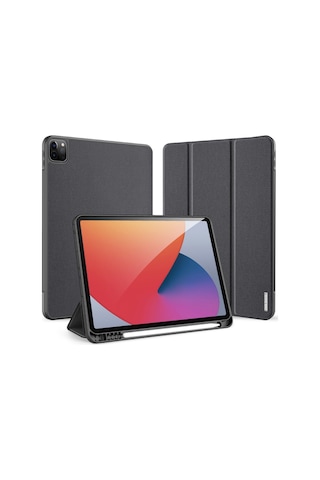 iPad Uyumlu Pro İçin Dux Ducıs Üç Katlı Stand Tasarımlı Kalem Yuvalı İş Tarzı Tablet Koruyucu Kılıf 11 İnç