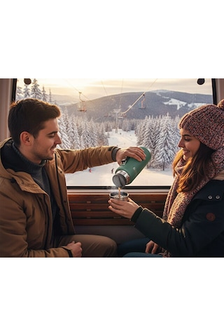 Thermos Icon Is210 1,2l Bottle Termos Alpıne Green Klasik Termos Is210-023056 Yeşil Yeşil