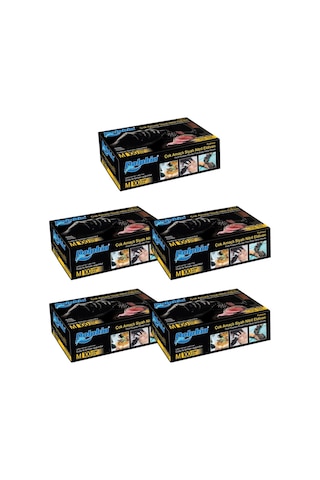Dolphin Çok Amaçlı Siyah Nitril Eldiven M 100lü Paket 5 Adet Gıdaya Uygun Dolphin Çok Amaçlı Siyah Nitril Eldiven M 100lü Paket 5 Adet Gıdaya Uygun