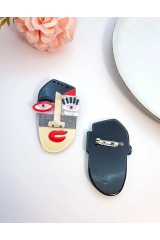 Yasya Broş İğnesi 100852186 Gri