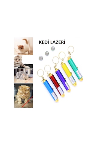 Pilli Lazer Kedi Oyuncağı Çok Renkli