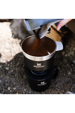Stanley Klasik Brew Pour Over Paslanmaz Çelik Kahve Demleyici Siyah Siyah
