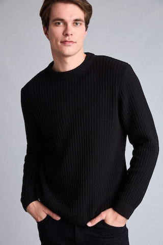 Defacto Standart Fıt Bisiklet Yaka Basic Kazak E0811ax26aubk81 Siyah-bk81