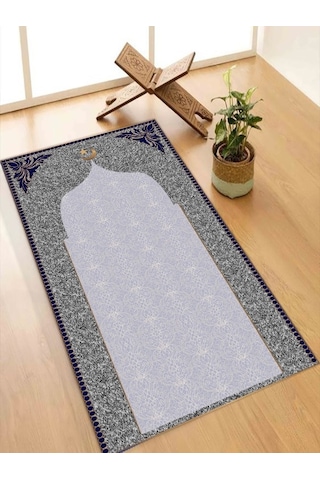 Makinede Yıkababilir Leke Tutmaz Keçe Seccade Namazlık Kaymaz Taban, Süngerli Diz Dostu Tasarım Ahs959 Çok Renkli