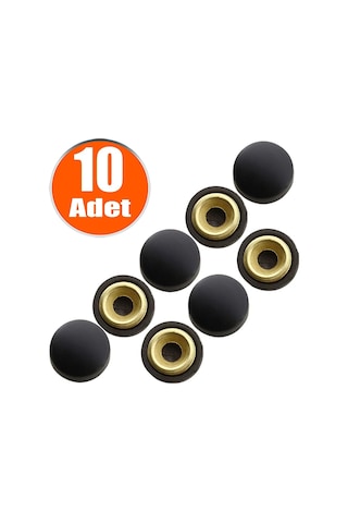Dekoratif Vida Kapağı Mat Siyah 13mm 10'lu Paket Renk