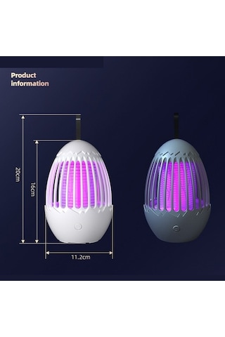Moly L01 Elektrik Şoklu Sivrisinek Öldürücü Usb Gece Lambası Gri
