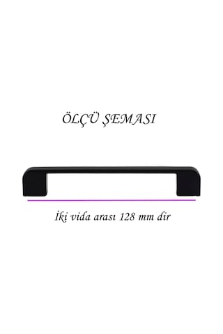 Oval Marmara Kulp 128 Mm Siyah Mutfak Kulpu Çekmece Dolap Kapak Kulbu Metal Mobilya Dolabı Kulpları