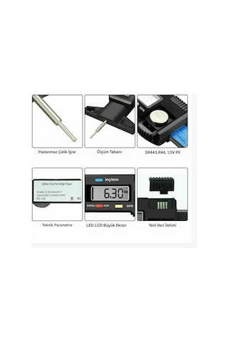 0-25.4mm Dijital Göstergeli Araç Lastik Diş Derinlik Ölçer Kumpası - Kp6