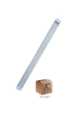 Ac Aydınlatma 100 W Beyaz Kristal Led Bant Armatür 6500K Beyaz Işık 20 Adet
